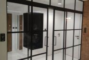 internal steel sliding double door