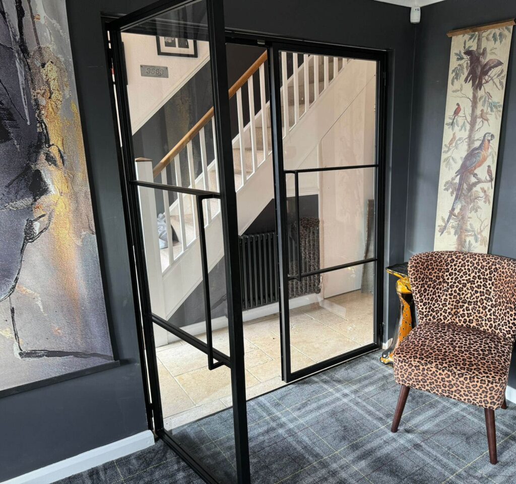 internal steel french door